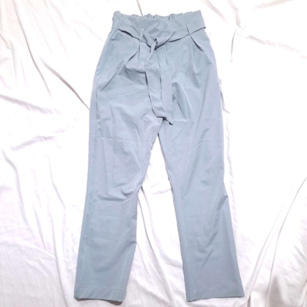 Street wear society | Pastel blue stretchy waist tie up women's pant
